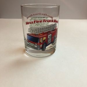 Vintage Hess Fire Truck Bank glass from 1996 Classic Truck Series